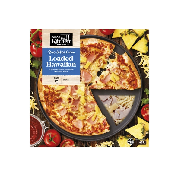 Coles Kitchen Loaded Hawaiian Pizza 455g