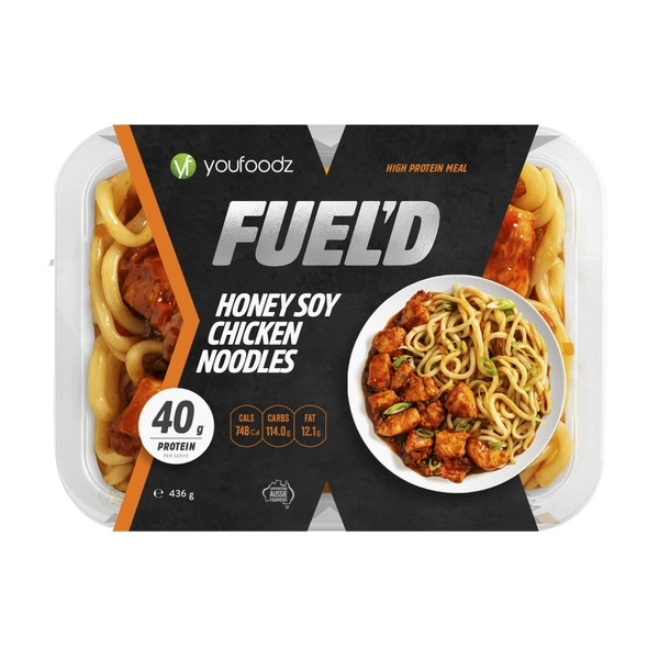 Youfoodz Fueld Honey Soy Chicken Noodles 436g