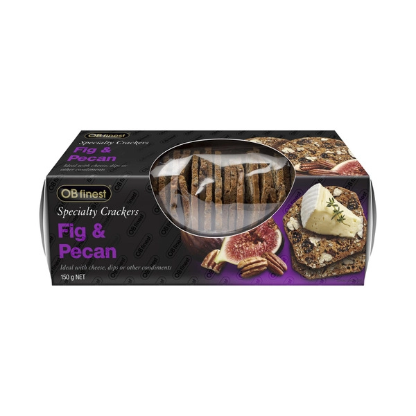 OB Finest Fig & Pecan Crackers 150g