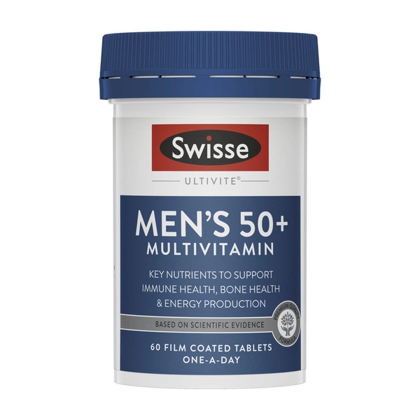 Swisse Ultivite Men's 50+ Multivitamin With Key Nutrients 60 pack