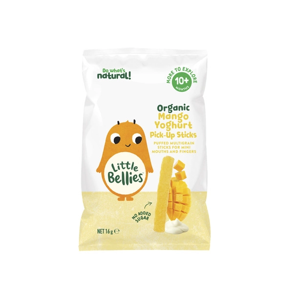 Little Bellies Organic Mango Yoghurt Pick Up Sticks 10+ Months 16g