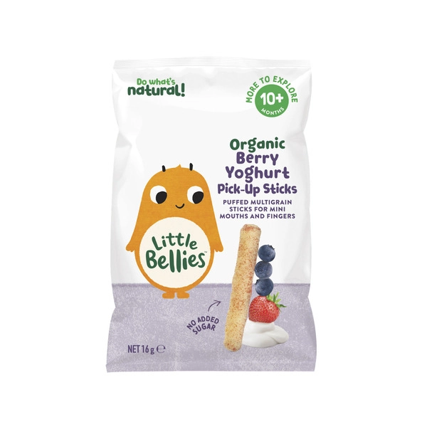 Little Bellies Organic Berry Yoghurt Pick Up Sticks 10+ Months 16g