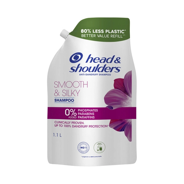 Head & Shoulders Smooth & Silky Refill Shampoo 1.1L