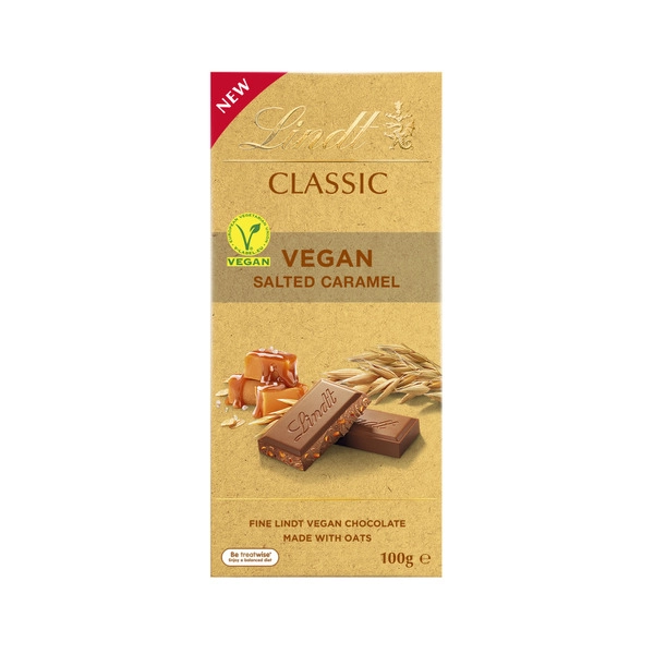 Lindt Classic Vegan Salted Caramel Chocolate Block 100g