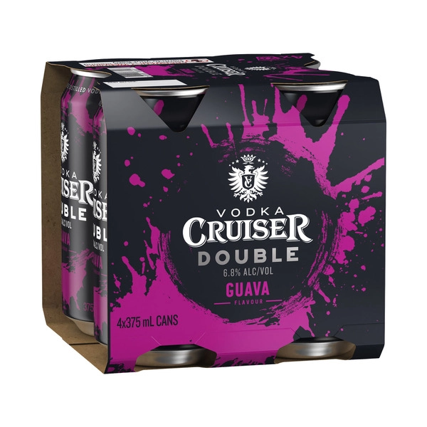 Vodka Cruiser Double Guava Can 375mL 4 Pack