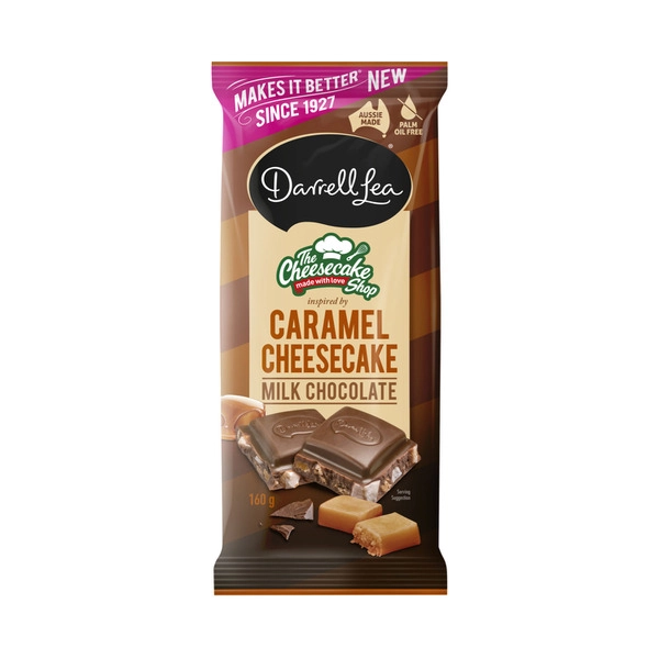 Darrell Lea Cheesecake Shop Caramel Milk Chocolate Block 160g