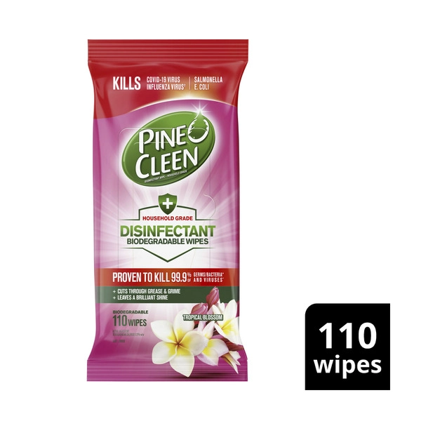 Pine O Cleen Disinfectant Wipes Tropical Blossom 110 pack