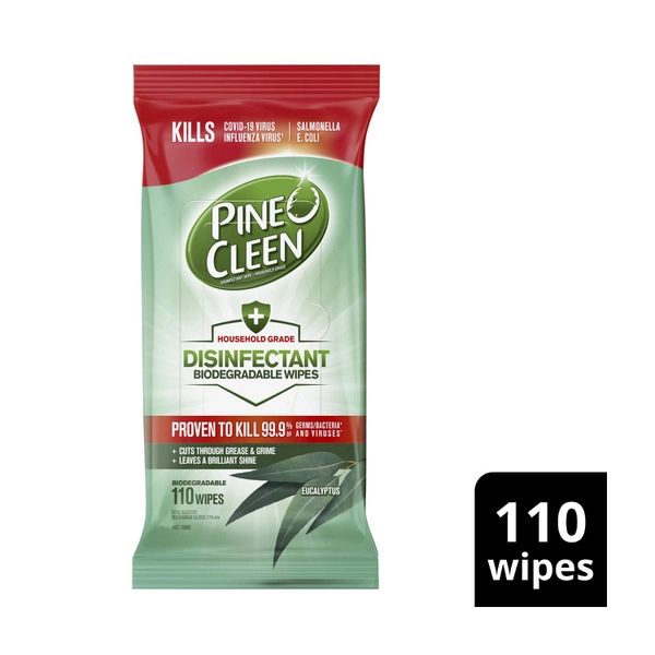 Pine O Cleen Disinfectant Wipes Eucalyptus 110 pack