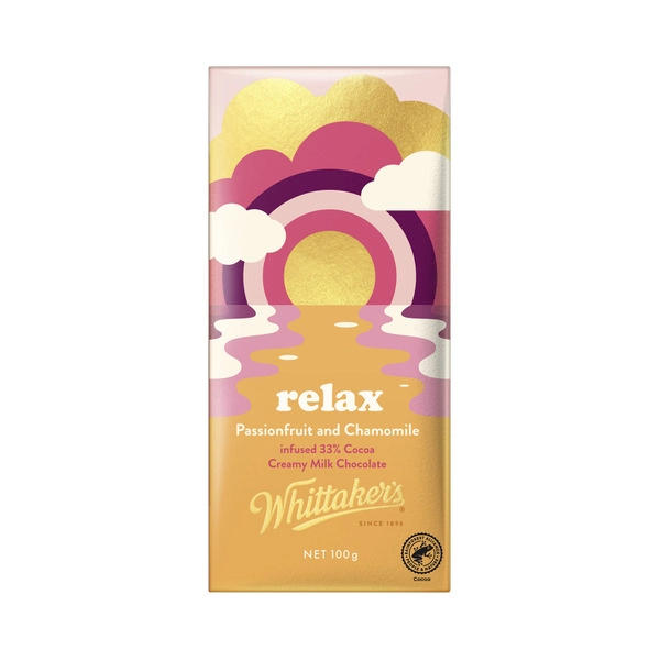 Whittaker's Chocolate Relax Passionfruit Block 100g