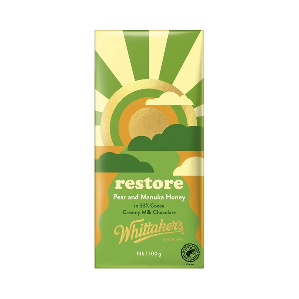 Whittaker's Chocolate Restore Pear & Manuka Honey Block 100g