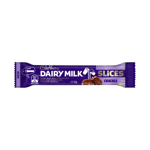 Cadbury Dairy Milk Slices Crackle Chocolate Bar 45g