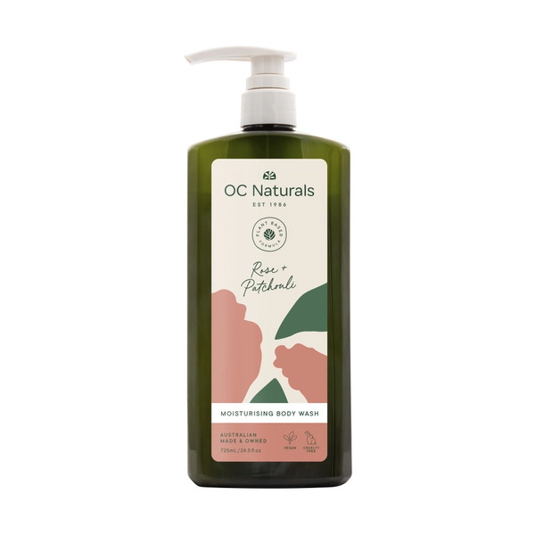 OC Naturals Rose & Patchouli Moisturising Body Wash 725mL