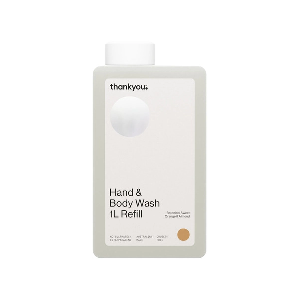 Thankyou Hand & Body Wash Botanical Sweet Orange & Almond Refill 1L