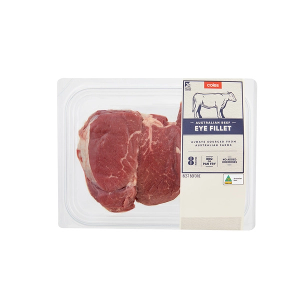 Coles Beef Eye Fillet Steak 450g