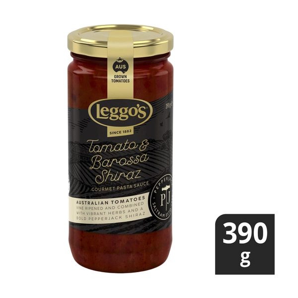 Leggos Gourmet Tomato Pasta Sauce Australian Pepperjack Shiraz  390g