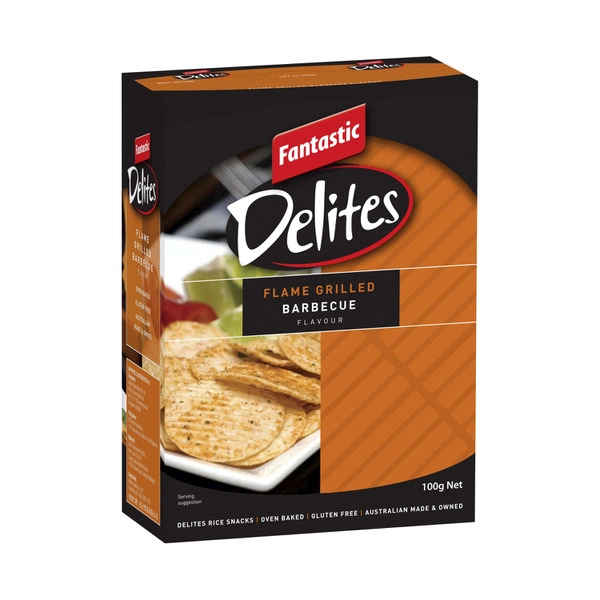 Fantastic Delites Rice Snacks Flame Grilled BBQ 100g