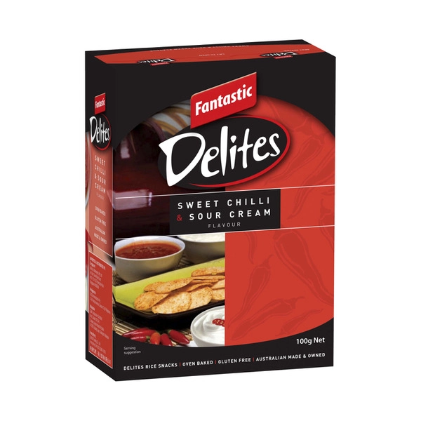 Fantastic Delites Rice Snacks Sweet Chilli & Sour Cream 100g