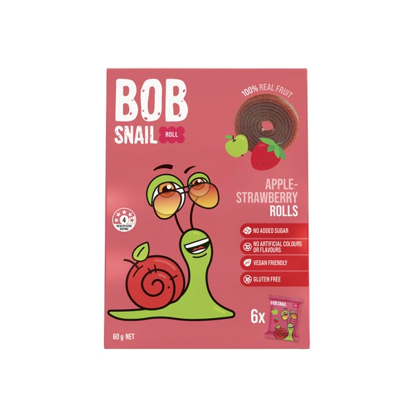 Bob Snail Fruit Roll Snack Apple Strawberry 60g