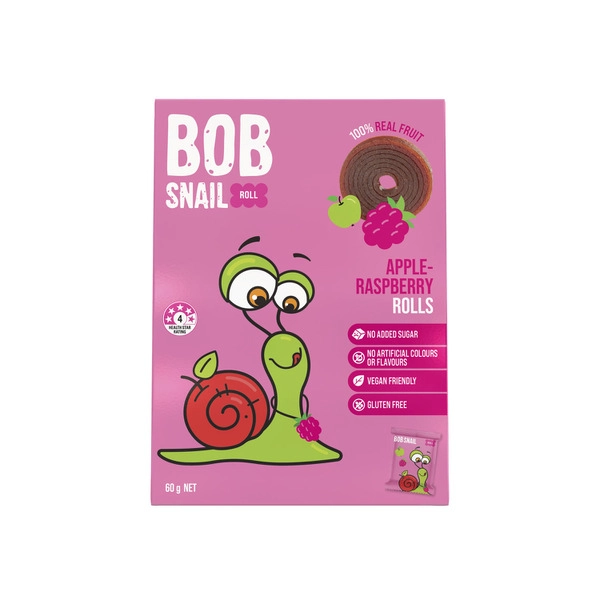 Bob Snail Fruit Roll Snack Apple Raspberry 60g