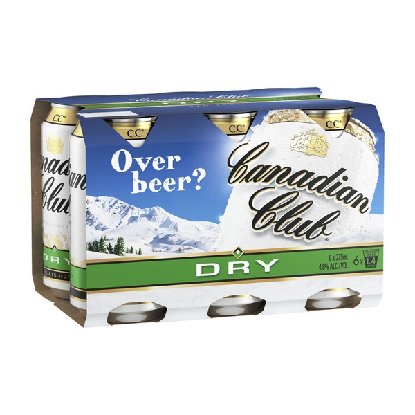 Canadian Club Dry Can 375mL 6 Pack