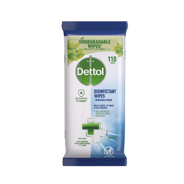 Dettol Multipurpose Disinfectant Cleaning Wipes Fresh 110 pack