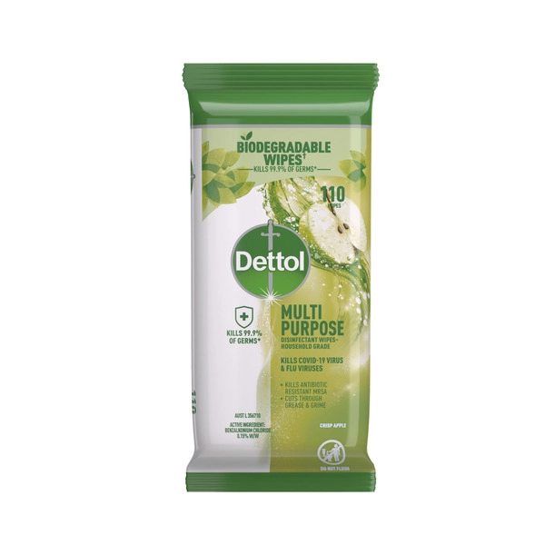 Dettol Multipurpose Disinfectant Cleaning Wipes Apple 110 pack