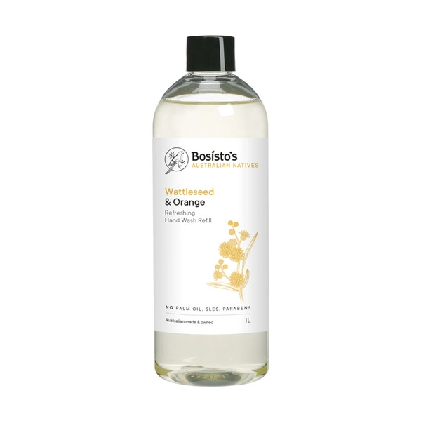 Bosistos Wattle Seed & Orange Hand Wash Refill 1L