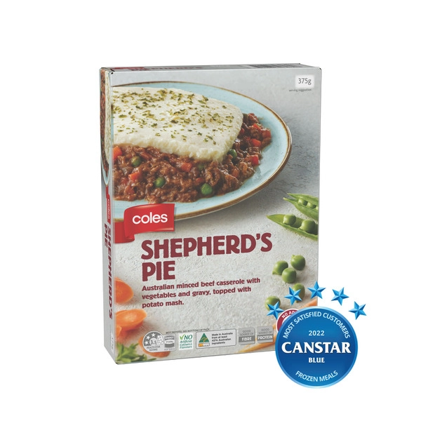 Coles Frozen Convenience Meal Cottage Pie 375g