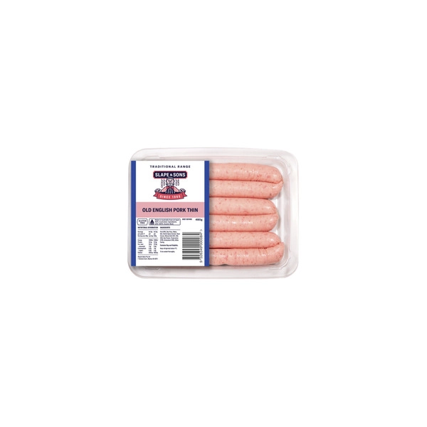 Slape & Sons Old English Thin Pork Sausages 480g