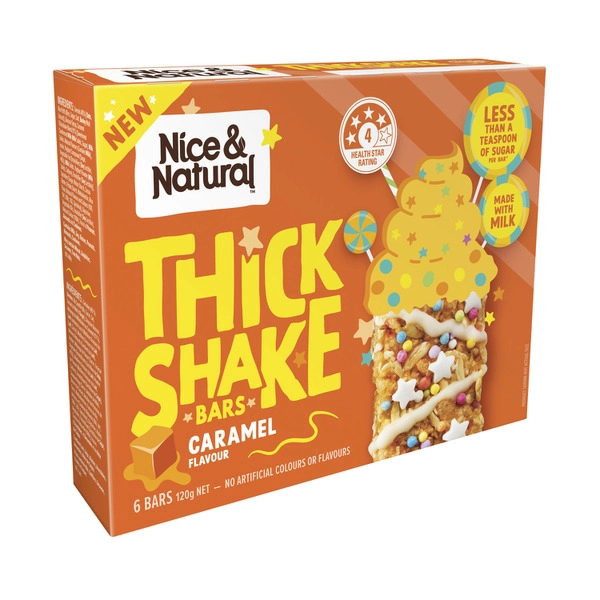 Nice & Natural Thickshake Bars Caramel 6 Pack 120g