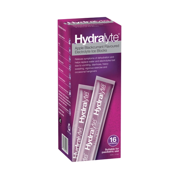 Hydralyte Ice Block Apple Blackcurrant 16 pack