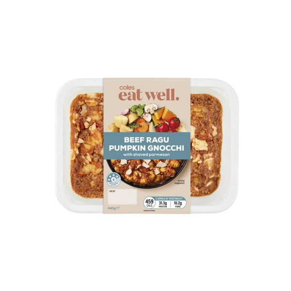 Coles Eat Well Beef Ragu Pumpkin Gnocchi 340g