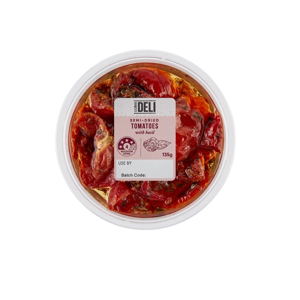 Coles Semi Dried Tomatoes Fresh Basil 135g