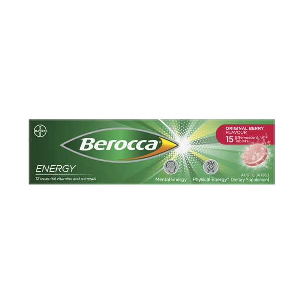 Berocca Energy Effervescent Original Berry 15 pack