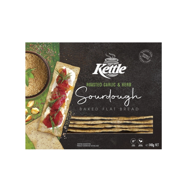 Kettle Sourdough Crackers Garlic & Herb 140g