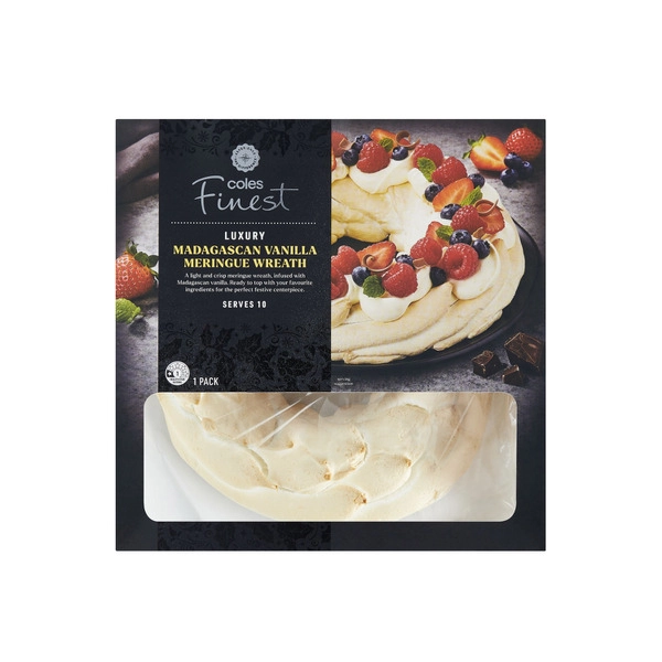 Coles Finest Luxury Madagascan Vanilla Meringue Wreath 1 Pack