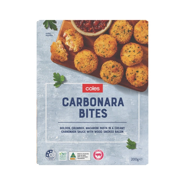 Coles Carbonara Pasta Bites 200g