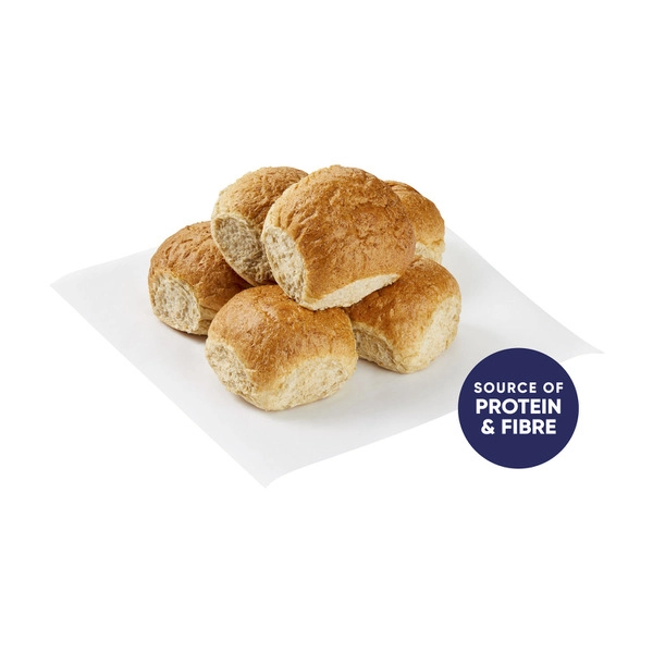 Coles Bakery Wholemeal Rolls 6 pack