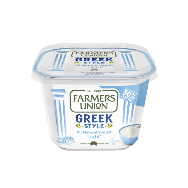 Farmers Union Light FARMERS UNION LIGHT GREEK STYLE YOGURT:1 KG 