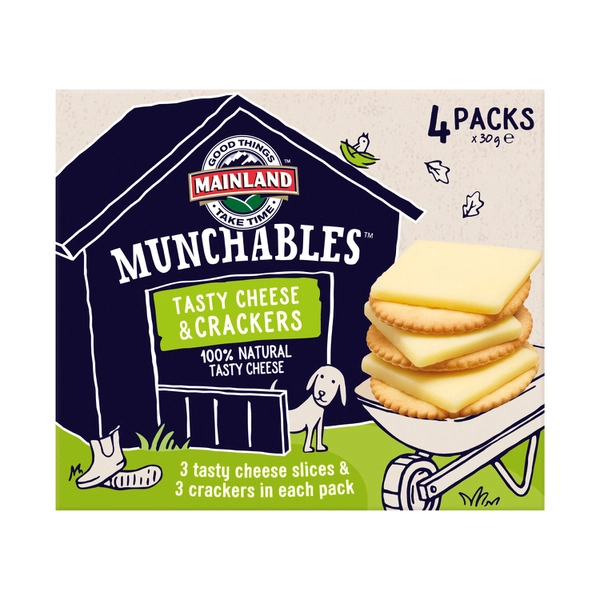 Mainland Munchables Tasty Cheese & Crackers 4 pack 120g