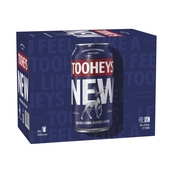 Tooheys New Block Can 375mL 30 Pack