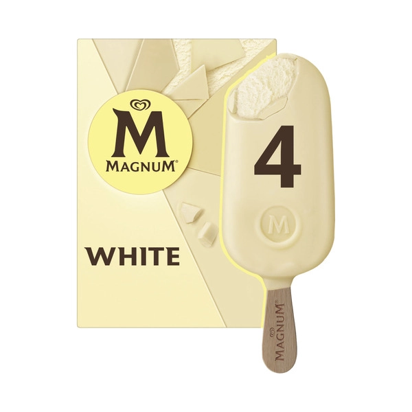 Magnum Ice Cream White 4Pack 428mL