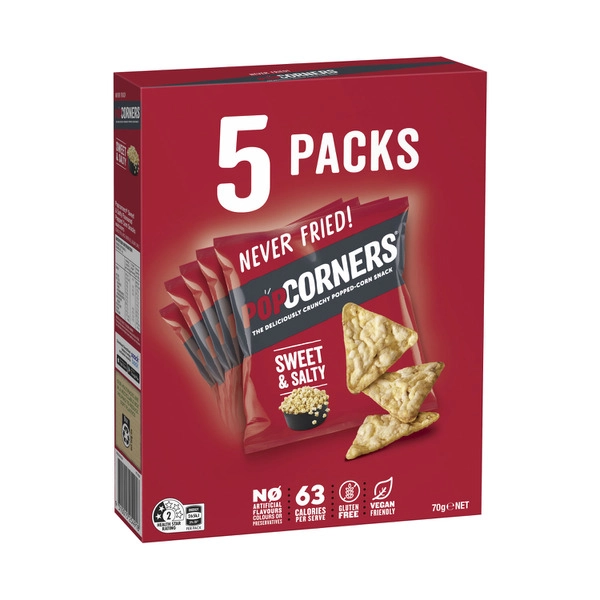 Popcorners Sweet & Salty POPCORNERS MULTIPACKS SWEET & SALTY 5PK 70G 