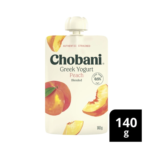 Chobani Greek Yogurt Pouch Peach 140g