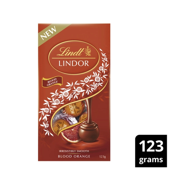 Lindt Lindor Blood Orange Milk Chocolate Bag 123g