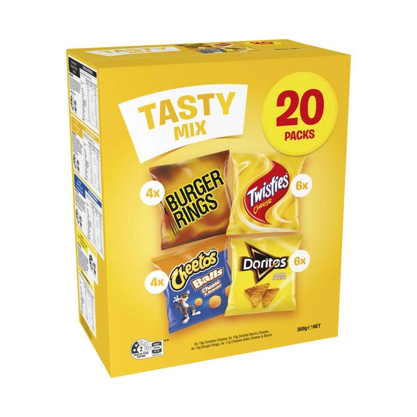 Smith's Tasty Mix Potato Chips Variety Multipack of 20 Pack 368g