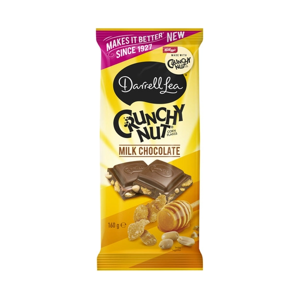 Darrell Lea Crunchy Nut Milk Chocolate Block 160g