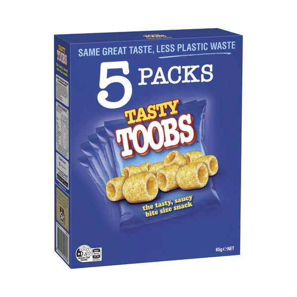 Toobs Snacks TOOBS 5 PACK 65G 