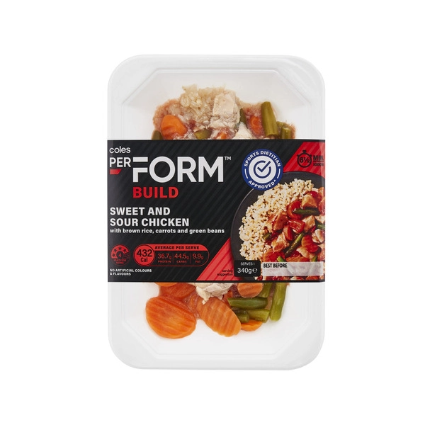 Coles Perform Sweet And Sour Chicken 340g