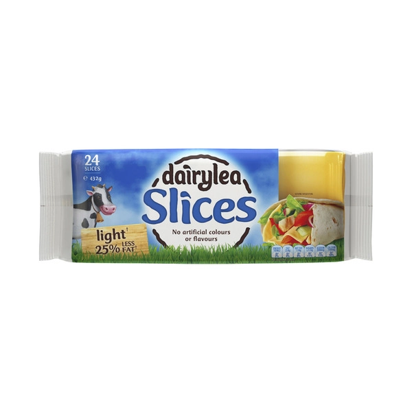 Dairylea Less Fat Light Cheese Slices 24 Pack 432g